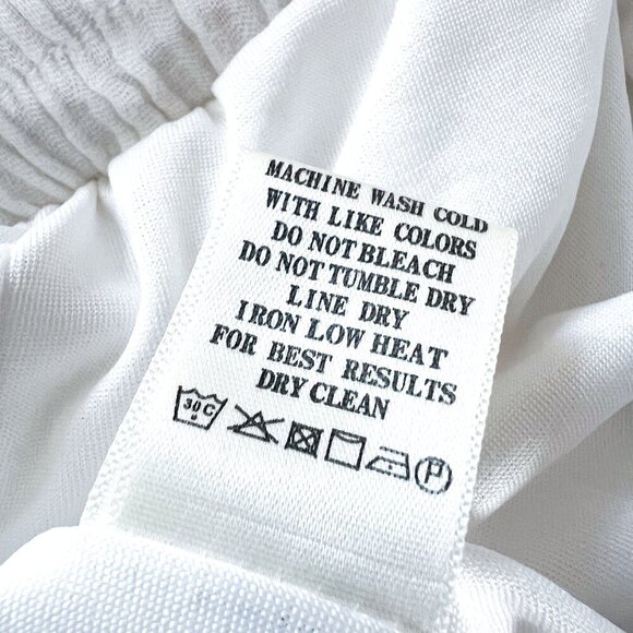 New In White Gauze Ruffled Drawstring Shorts Medium - Picture 14 of 14